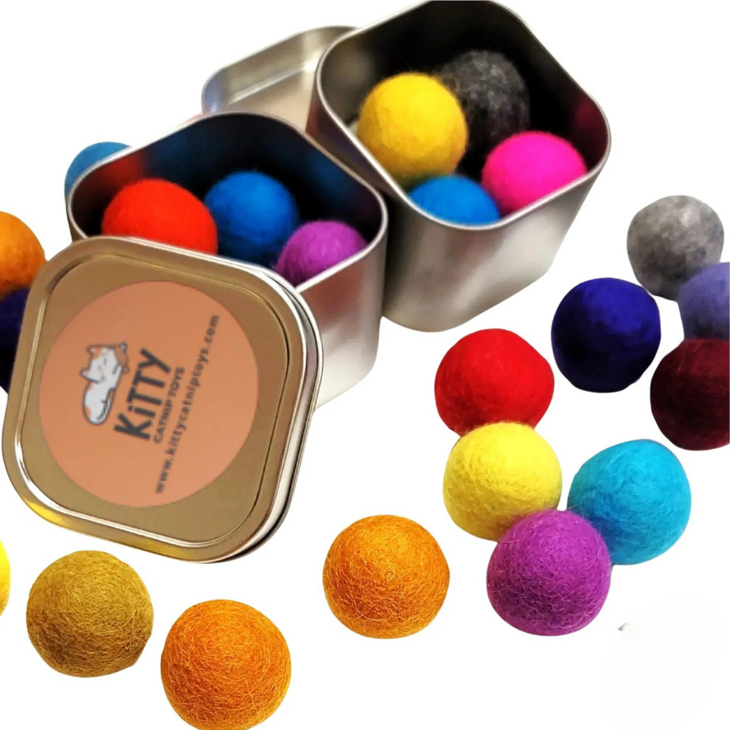 Rechargeable Catnip Infused Felt Balls