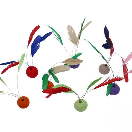 FELINE GOOD - with Feathers, Felt and Catnip