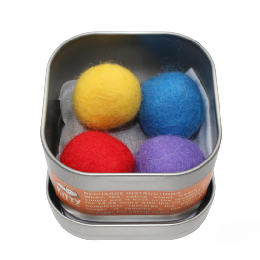Rechargeable Catnip Infused Felt Balls