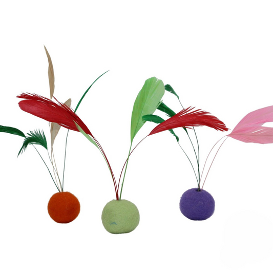 FELINE GOOD - with Feathers, Felt and Catnip